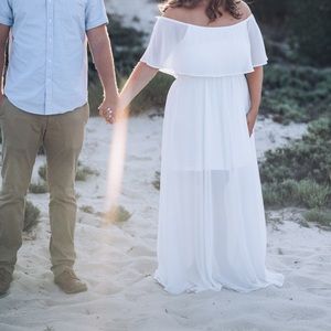 Baltic Born Victoria White Off Shoulder Maxi Dress